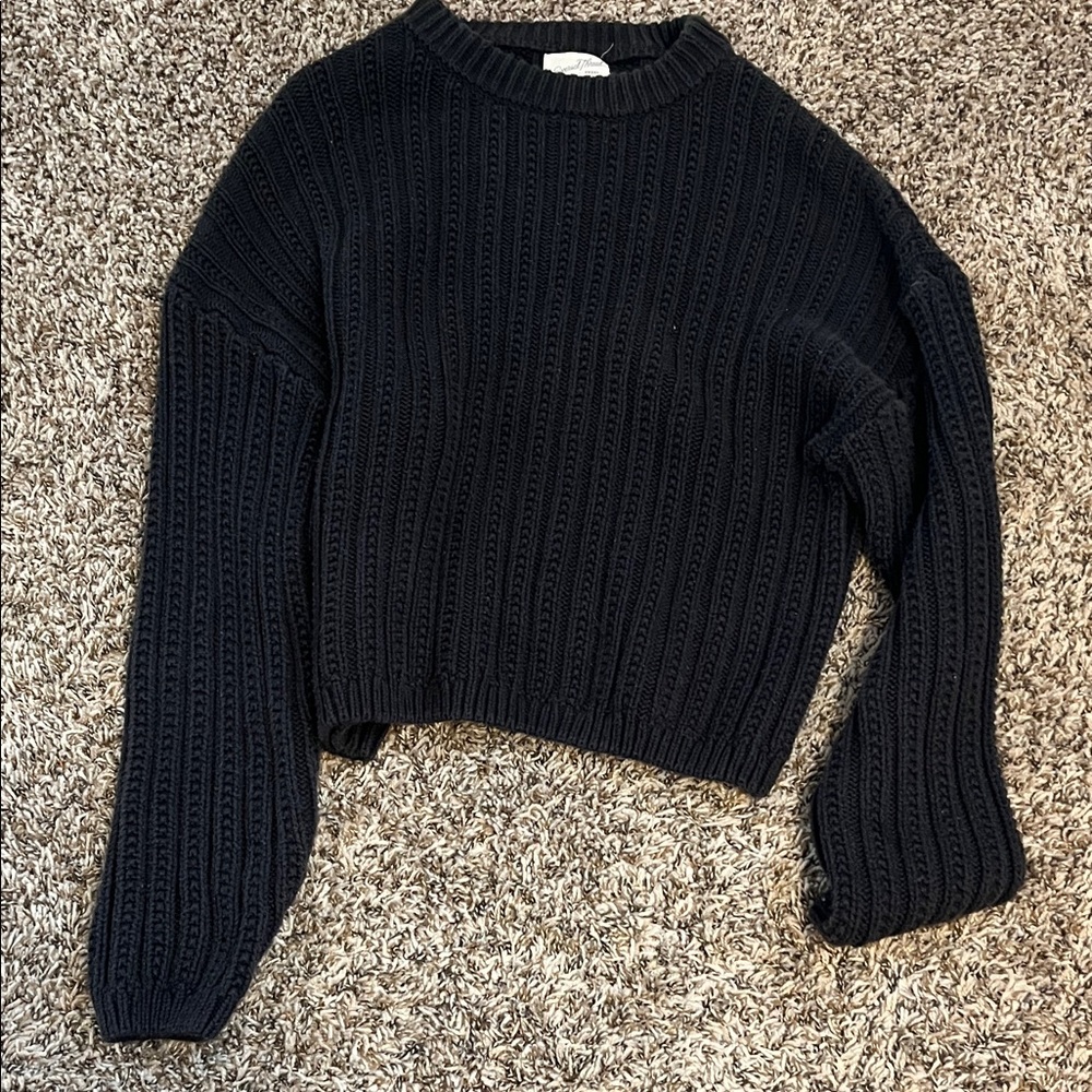 Universal Thread Black Ribbed Sweater - Picture 4 of 5